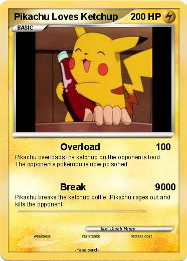 Pokemon Pikachu Loves Ketchup