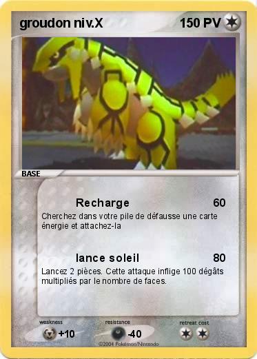 Pokemon groudon niv.X