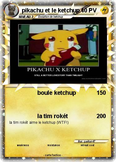 Pokemon pikachu et le ketchup