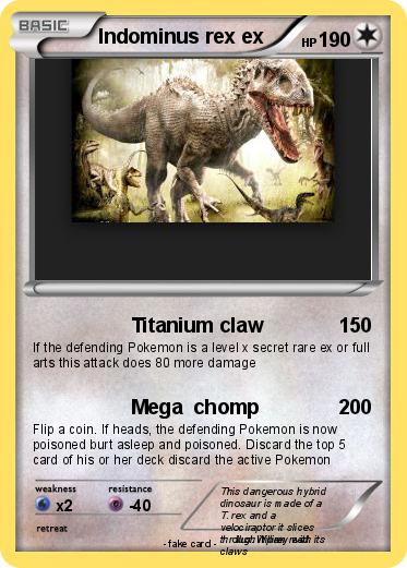 Pokemon Indominus rex ex