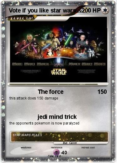 Pokemon Vote if you like star wars
