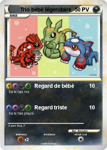 Pokemon Trio bébé légendaire