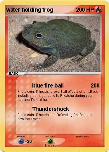 Pokemon water holding frog