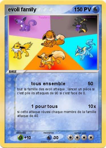 Pokemon evoli family