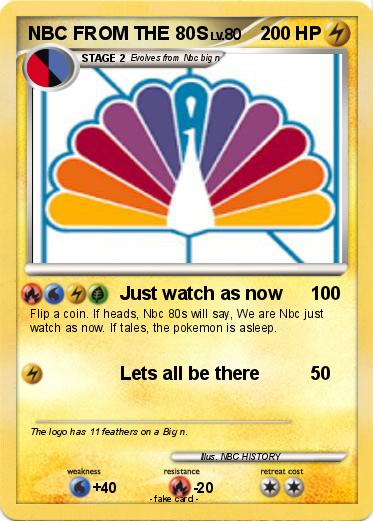 Pokemon NBC FROM THE 80S