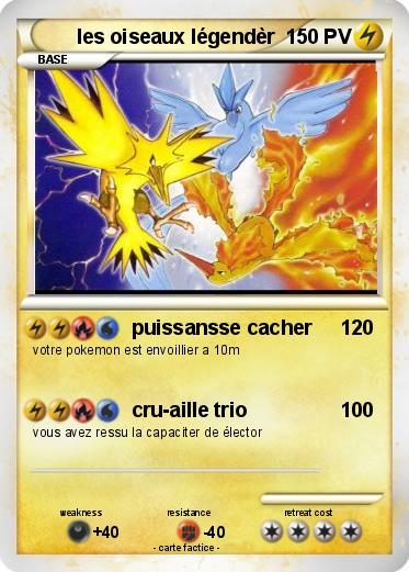 Pokemon les oiseaux légendèr