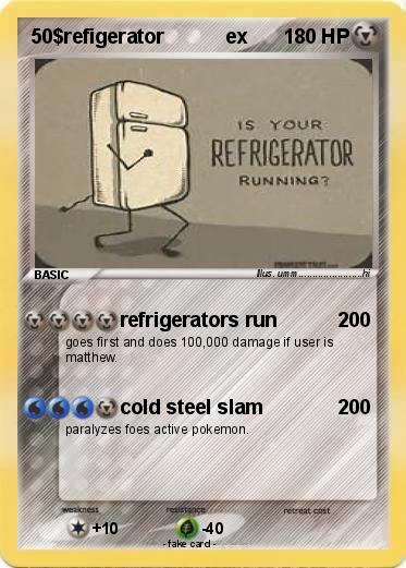 Pokemon 50$refigerator           ex