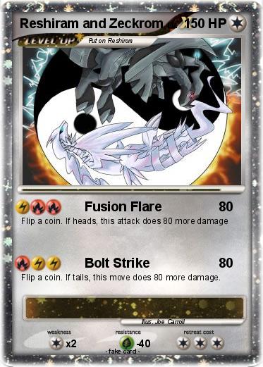 Pokemon Reshiram and Zeckrom