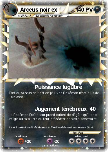 Pokemon Arceus noir ex