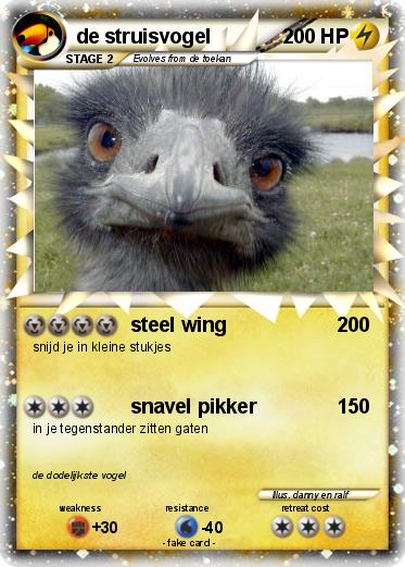 Pokemon de struisvogel