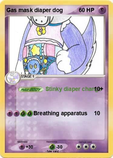 Pokemon Gas mask diaper dog