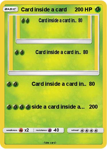 Pokemon Card inside a card