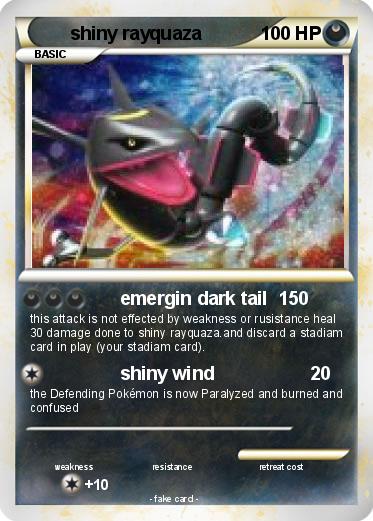 Pokémon shiny rayquaza 30 30 - emergin dark tail 150 - My Pokemon Card