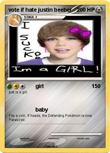 Pokemon vote if hate justin beeber
