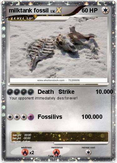 Pokemon milktank fossil