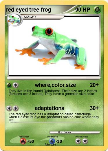 Pokemon red eyed tree frog