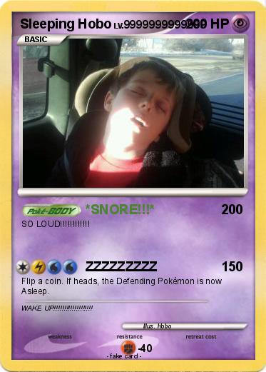 Pokemon Sleeping Hobo