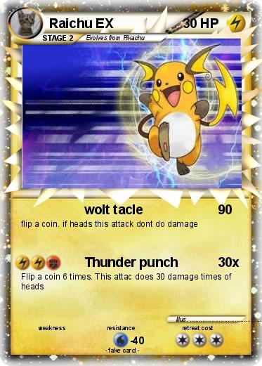 Pokemon Raichu EX