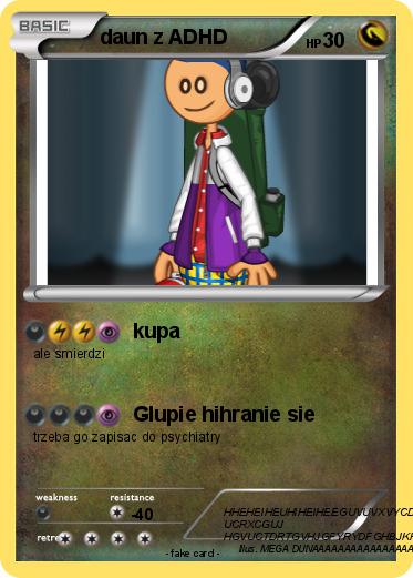 Pokemon daun z ADHD