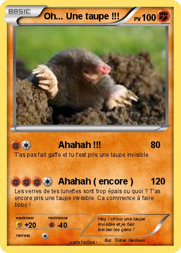 Pokemon Oh... Une taupe !!!