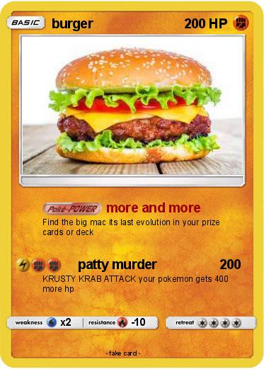 Pokemon burger