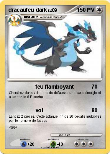 Pokemon dracaufeu dark
