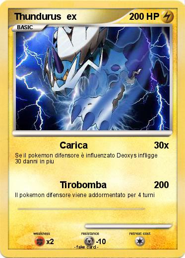 Pokemon Thundurus  ex