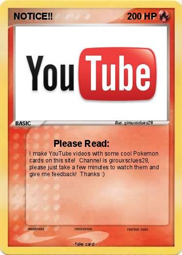 Pokemon NOTICE!!