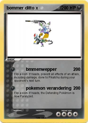 Pokemon bommer ditto x