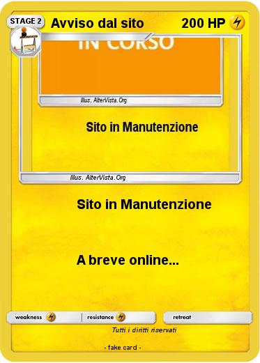 Pokemon Avviso dal sito