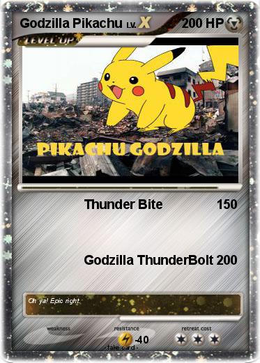 Pokemon Godzilla Pikachu