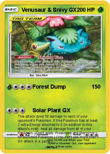 Pokemon Venusaur & Snivy GX