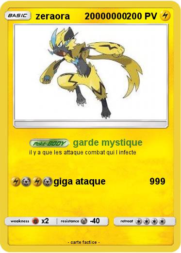 Pokemon zeraora      20000000