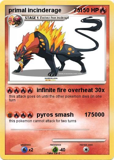 Pokemon primal incinderage        75