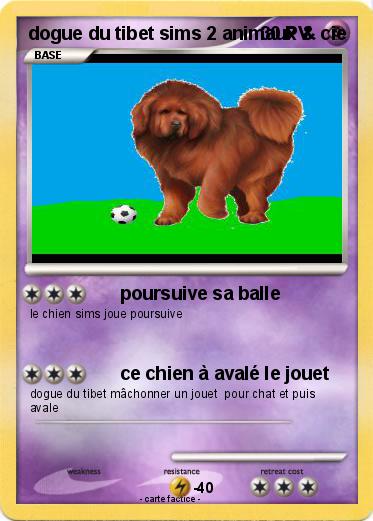 Pokemon dogue du tibet sims 2 animaux & cie