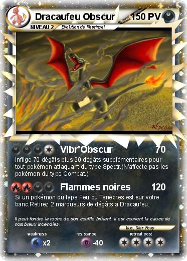 Pokemon Dracaufeu Obscur