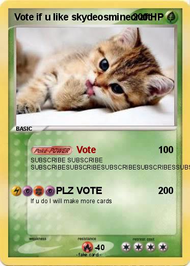 Pokemon Vote if u like skydeosminecraft