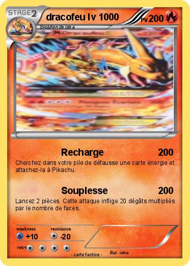 Pokemon dracofeu lv 1000