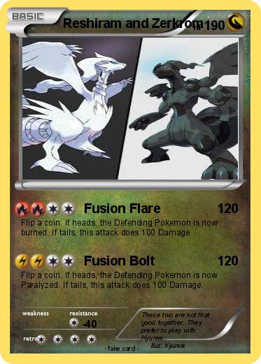 Pokemon Reshiram and Zerkrom