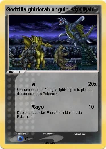 Pokemon Godzilla,ghidorah,anguirus y gigan