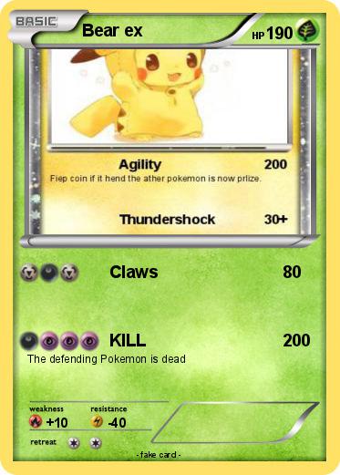 Pokemon Bear ex