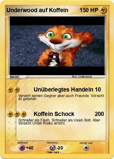 Pokemon Underwood auf Koffein