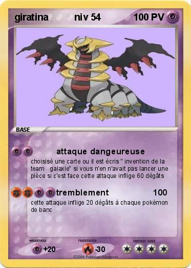Pokemon giratina          niv 54