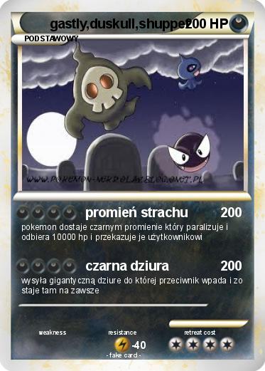 Pokemon gastly,duskull,shuppet