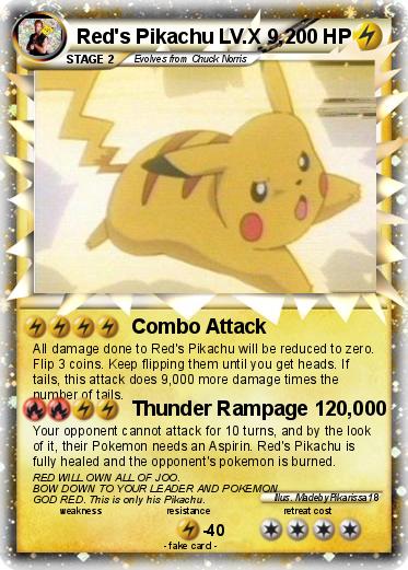 Pokemon Red's Pikachu LV.X 9,