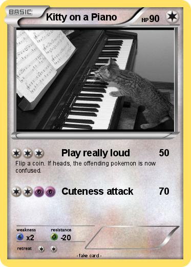 Pokemon Kitty on a Piano
