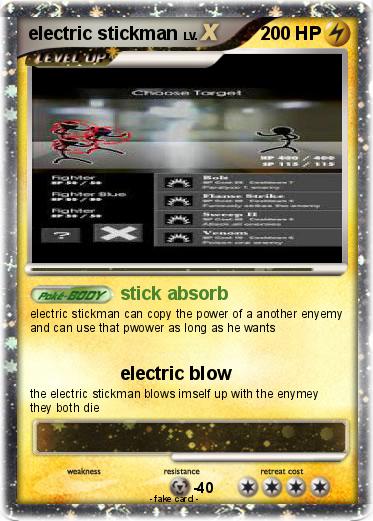Pokemon electric stickman