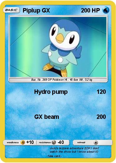 Pokemon Piplup GX
