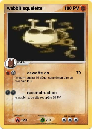 Pokemon wabbit squelette