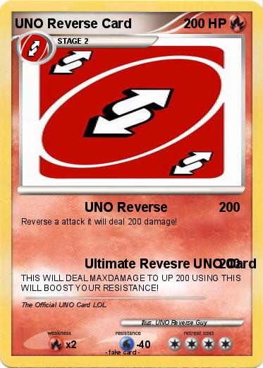 Pokemon UNO Reverse Card